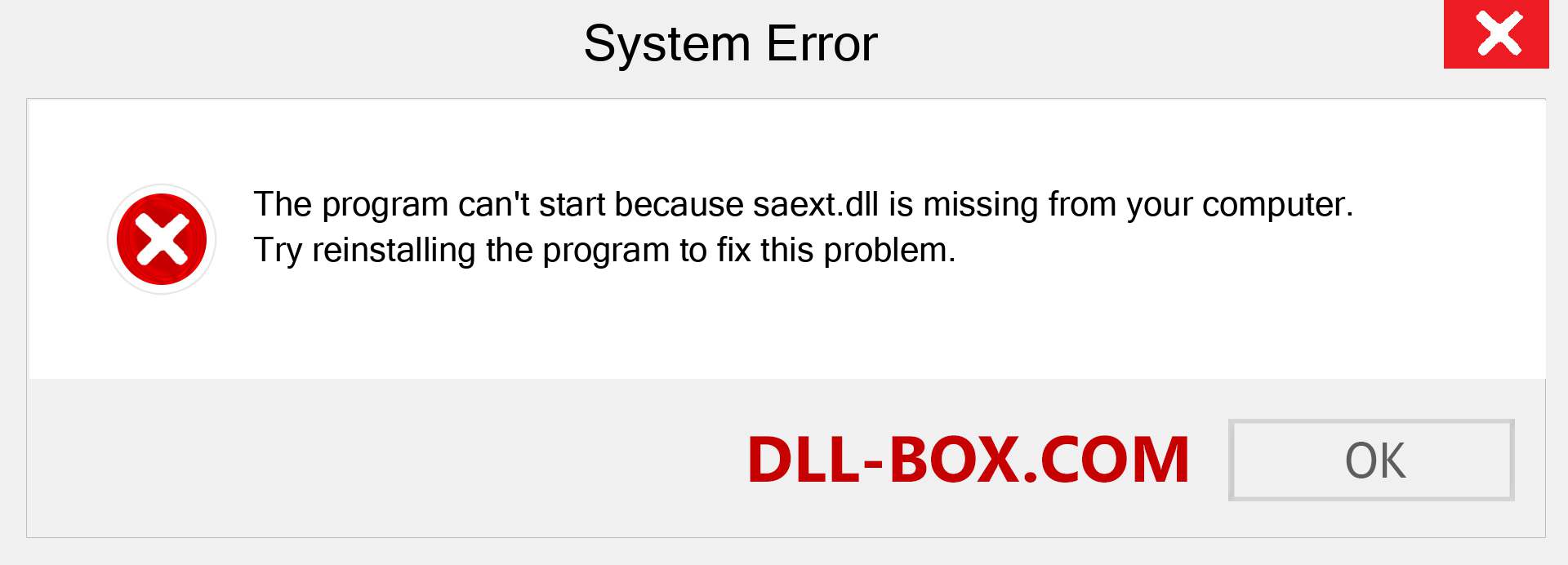  saext.dll file is missing?. Download for Windows 7, 8, 10 - Fix  saext dll Missing Error on Windows, photos, images